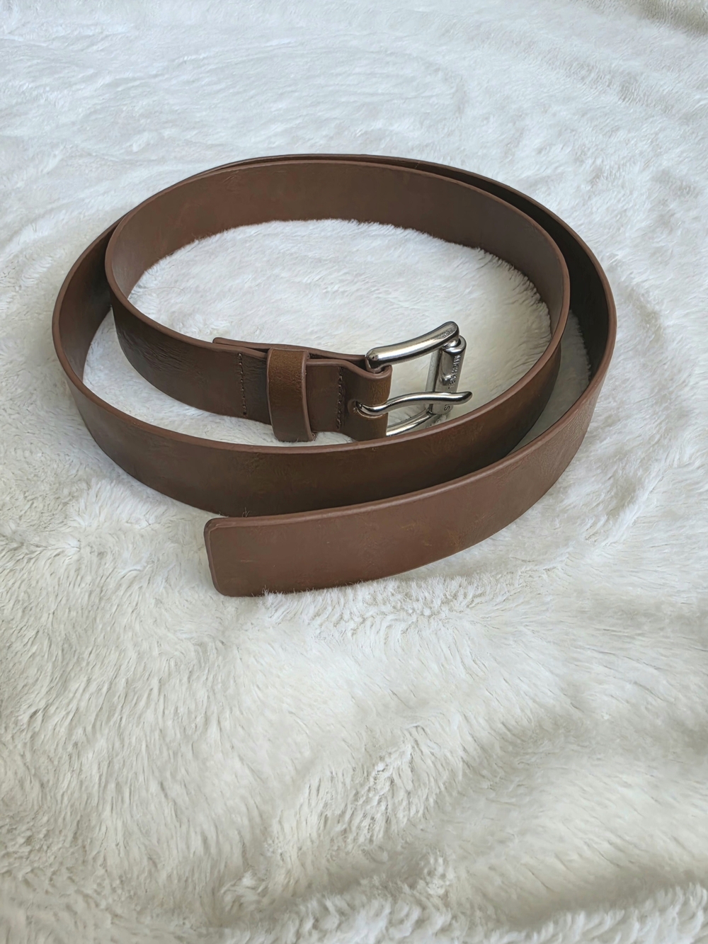 Michael Kors Brown Belt With Silver Buckles